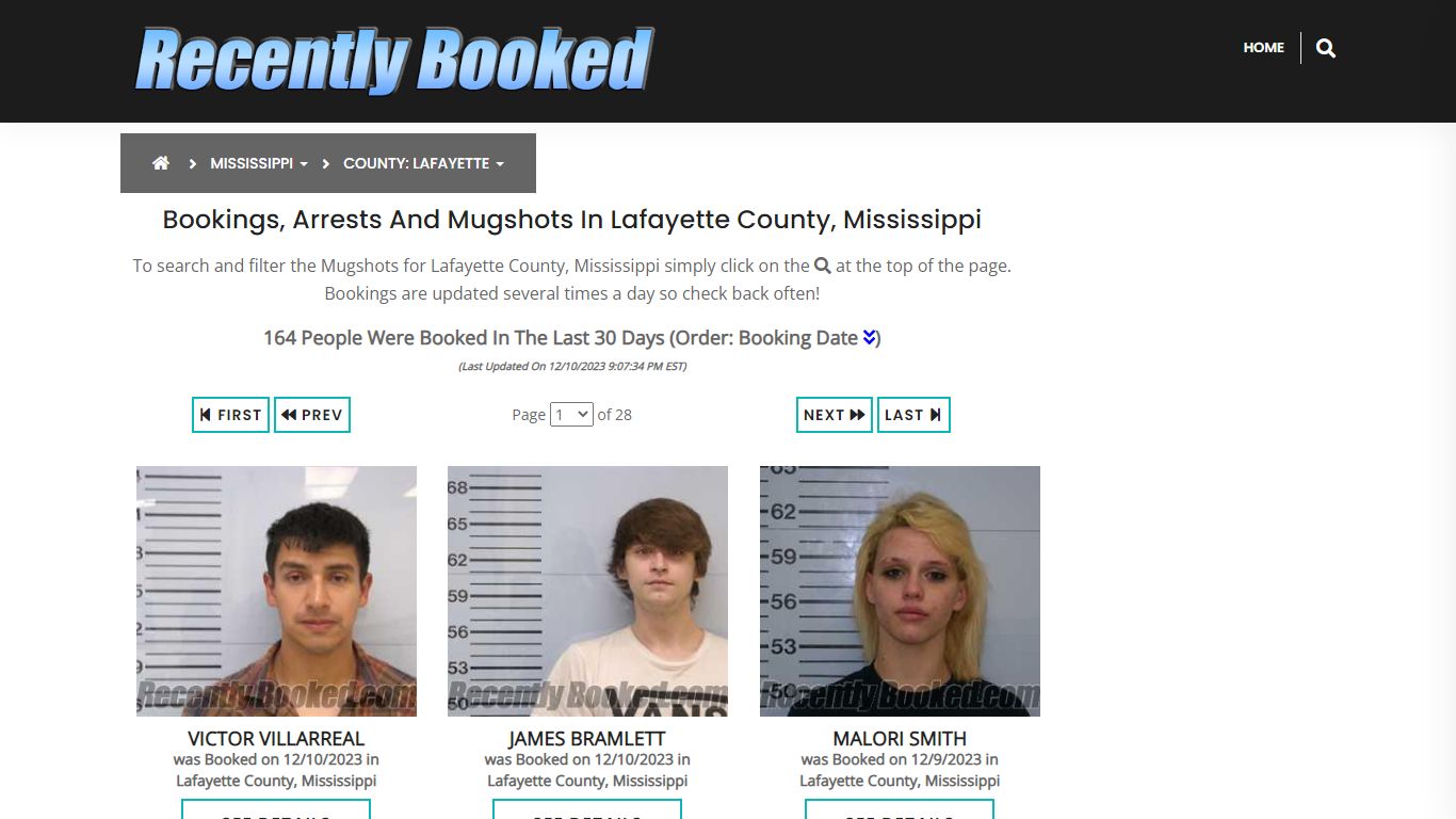 Bookings, Arrests and Mugshots in Lafayette County, Mississippi
